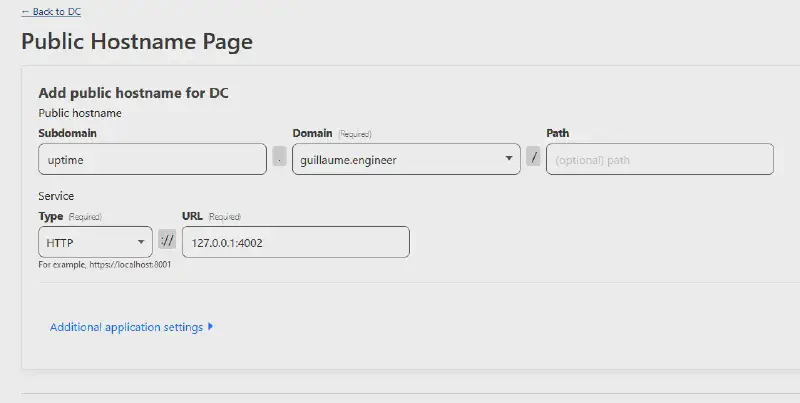 Page de redirection